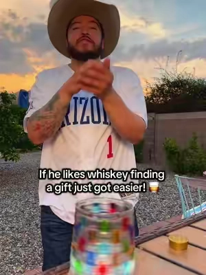 The whiskey glass everyone keeps asking about. The smooth spinning motion helps swirl your drink while making every pour feel premium. Perfect for bourbon, whiskey, old fashioneds, or your favorite cocktail. Great gift for dads, husbands, boyfriends, or anyone building the ultimate home bar. #whiskeyglass #bourbonlover #homebar #cocktaillover #giftforhim 