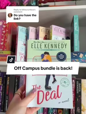 Replying to @kikiscrumbco The Off Campus series by Elle Kennedy is officially back in stock, and if you’ve been waiting to grab the whole set, now’s your chance! 🏒 This bundle includes all five books with the illustrated covers: 🏒 Fake dating 💕 College hockey romance 🔥 Spice, banter & found family 📚 Complete binge-worthy series I have a feeling these won’t stay in stock for long! #BookTok #offcampus #HockeyRomance #ElleKennedy #garrettgraham   