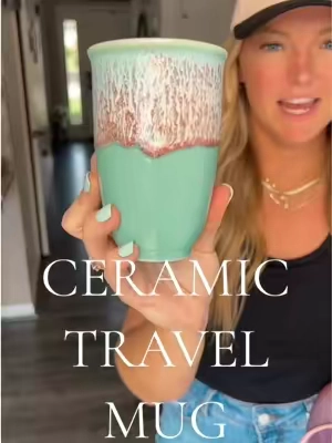 Replying to @Cheryl Harmon beautiful travel mugs amazing quality and no stainless steel taste! #ceramicmug #travelmug #coffeemug  ceramic travel coffee mug nova ceramics 