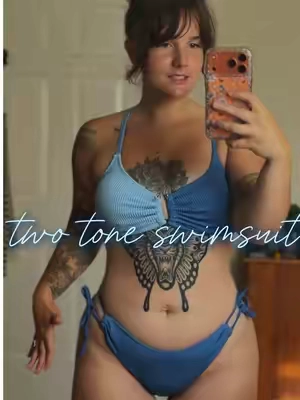 The fit and color of this swimsuittt 🦋✨ #swimsuit #momswimsuit #fullcoverageswimsuit #tiktoksummersale #midsizefashion 