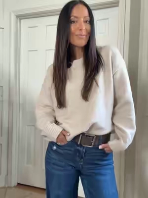 Replying to @Lisa July seems to be the perfect prep month for sweater weather. One of my MOST favorite crew neck sweaters right here. 