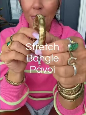 SUPER TRENDY!! 🩷 💎Ummm ya You know that look!!! Let’s save you some money!💵 !!!! 💰💰💰 A great look for LESS!!! 🌟🌟🌟🌟PAVOI Waterproof Chunky Stretch Bracelet for Women - 14K Gold Plated Cobra Statement Bracelets - Stainless Steel Flexible Bracelet - Trendy Gold Jewelry Gifts @PAVOI  #greatgifts #giftforher #goldbangles #waterproofjewelry jewelry gift ideas #plussize