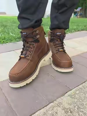 Ariat Rebar Lift waterproof composite toe work boots with full-grain leather, ATS support, and ASTM-rated electrical hazard protection for all-day comfort. Built for construction, landscaping, farm work, and demanding job sites. #workboots #ariat #CompositeToe #workgear  #safetyboots