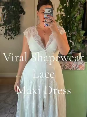 It’s viral for a reason, because it’s quality as heck. #shapeweardress #maxidress #lacedress #shapewear #thatonebroad 