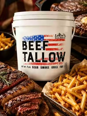 Beef Tallow for Cooking | 100% Pure Beef Tallow for Frying, Grilling & Searing If you’re looking for a traditional cooking fat, LeRoy’s Rocky Mountain Beef Tallow is made with one ingredient: 100% pure beef tallow. It’s made in the USA and works great for frying crispy fries, searing steaks, grilling burgers, roasting vegetables, and more. Cook the way generations of restaurants and home cooks did for years with a simple, versatile cooking fat that’s ready for high-heat cooking. Tap below to check it out. #BeefTallow #Cooking #CarnivoreDiet
