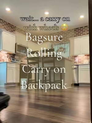 It just keeps getting better ‼️No more toting around a heavy carry on! Just roll with it! This is genius!! #carryon #backpack #plane #travel #luggage 