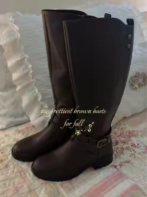 wearing these everyday..🧸🍂 #falloutfits #dreampairs #brownboots #chic #fypシ゚viral 2000s fall outfit inspo ideas aesthetic chic whimsy it girl tall brown boots 