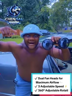 Beat the summer heat with this Dual-Head Car Seat Fan! 🌞❄️ Perfect for keeping backseat passengers, kids, and pets cool on every trip. ✔️ Dual Fan Heads for Maximum Airflow 🌬️ ✔️ 3 Adjustable Speed Levels ⚡ ✔️ 360° Adjustable Rotation 🔄 ✔️ USB Powered – Easy to Use 🔌 ✔️ Fits Almost Every Vehicle 🚗 ✔️ Quiet & Energy Efficient 🤫 ✔️ Perfect for Summer Road Trips & Daily Driving ☀️ Enjoy a cooler, more comfortable ride no matter how hot it gets. Grab yours before the summer sale ends! 🔥 #chensal #CarFan #CarAccessories #SummerEssentials #RoadTrip     