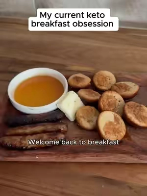 Easy Keto Breakfast Worth Repeating A keto breakfast that is actually worth repeating. Warm, sweet Cinnamon Cream Cheese Pancake Bites make breakfast feel fun again without turning your morning into another egg situation. The full recipe is in the cookbook. #keto #ketorecipes #breakfastideas #lowcarb #TikTokFood