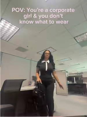 This two piece stylish office set is an easy throw on outfit for all my girls in corporate + it’s super stretchy and comfortable🖤😌  #corporategirl #twopieceset #whattowear #styleinspo #officeoutfits 