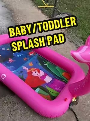 The cutest little toddler splash pad #toddlertoy #toddlermom #summertoys #toddlerpool #babypool 