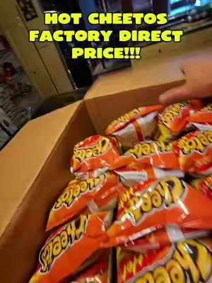 Just got a huge box of Hot Cheetos! 🎉 Sixty-four large personal size bags. Super fast delivery! If you're a Hot Cheetos fan, this bulk deal is awesome. #HotCheetos #BulkSnacks #SnackHaul #CheetoLover #GoodDeal