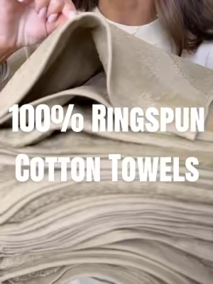 100% ringspun cotton!! 🤍 #bathtowels #homefinds #towels #freshtowels #homedecor 