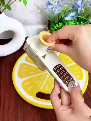 🧄 Multi-Function Mini Slicer & Grinder, Even Thin Garlic Slices & Creamy Ginger Paste #KitchenHack #FoodPrepTool #GarlicCutter #fyp #TikTokShop