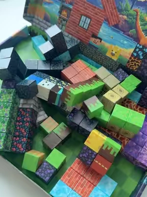 Something about these magnetic building blocks is so satisfying!! #blocks #buildingblocks #kidstoys #tiktokshopsummersale #giftideas 