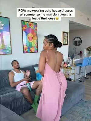 He love my lil house dresses😂🤣🤣🤣