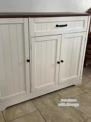 Este mueble lo compré para poner mi primera estación o bar de café / Furniture with Storage  #storage #homeorganization #kitchenfinds 