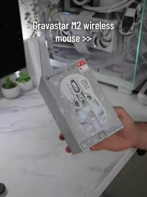 Cleanest white Gravastar mouse #gravastar #wireless #m2 #mouse #budget 
