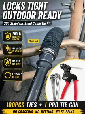304 stainless zip ties. 200 lbs tensile. UV rated. Stronger than plastic.  #ZipTiePliers #StainlessZipTies #MetalZipTies #cablemanagement #Tiktokshopsummersale
