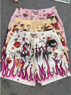 These shorts are straight fire 🔥 The flame print gives your summer fit a whole new level of attitude.😎😎#2yk #fashion #graphic #shorts #OOTD 