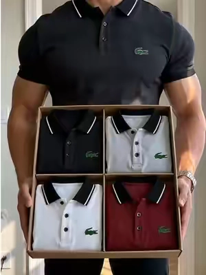 Four polos in one pack? That’s a whole week of clean fits handled. Classic collar, fresh colors, zero effort.🐊🐊🔥🔥#mensfashion #poloshirt #breathable #graphic #4piece 