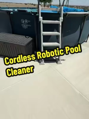 Cordless Robotic Pool Cleaner, Lasts 90 Min, Automatic Vacuum for Above-Ground Pools up to 860 Sq.ft, Pool Vacuum, Portable, Self-Parking #FathersDayGift #smartliving #PooCleaner #AboveGroundPool #PoolMaintenance 