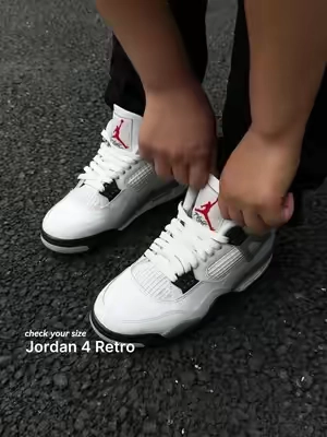 NIKE Air Jordan 4 Retro #flykicks #tiktokshopsummersale #ttsneakerweek #nike #retro 