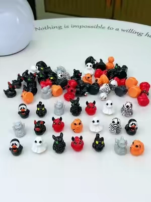 Small Spooky Resin ducks #halloween #duck #spookyduck #decoration #tiktokshopsummersale 