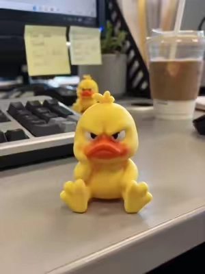 Monday morning…#monday #angryduck #desksetup #yellow  