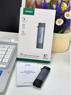 Grab the UGREEN 2-in-1 card reader now - lightning-fast transfers, dual card slots, and a special limited -time discount waiting for you!🚀 #techvibes #SDCardReader #TechTok #tiktokmademebuyit #PhoneAccessories 