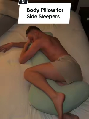 Finally pillow for side sleepers that’s also a cooling pillow! ☁️  #sidesleeper #sleep #coolingpillow #bodypillow #bedding 