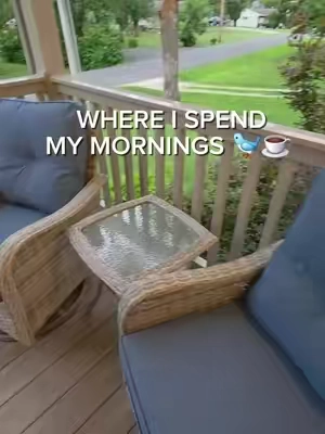 One of my favorite parts of the day is sitting outside with a cup of coffee and listening to the birds. This outdoor set has made those quiet mornings even more enjoyable. #outdoorliving #patio #backyard #morningcoffee #tiktokshop 