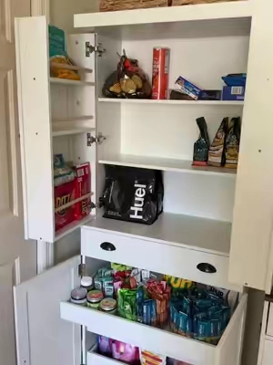 this pantry cabinet is an absolute must have!                    #furniture #kitchen #Home #organizedhome #musthave 