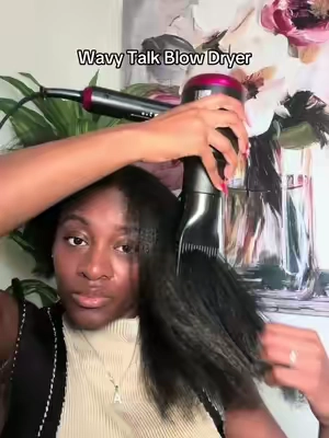 Wavy Talk Blow dryer is hands down the BEST😩 #wavytalk #blowdryer #4chair 