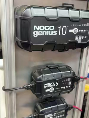 The NOCO GENIUS10 Smart Charger is a powerful 10-amp charger and maintainer for 6V and 12V batteries. Charge, maintain, repair, and extend the life of batteries in cars, trucks, boats, motorcycles, ATVs, UTVs, RVs, and lawn equipment with one versatile charger. #tiktokshopcreatorpicks #NOCO #BatteryCharger #GarageTools #CarCare @noco 