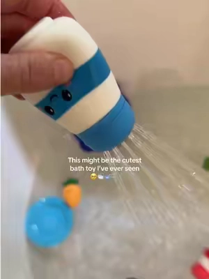 This little vegetable soup set is the cutest bath toy. 🥹 My son loved scooping everything out and making “soup” with the little salt and pepper shakers. 🥣🧂🤍 #toddlertoy #bathtoys #bathtime #hahalandtoys #toddlersoftiktok 