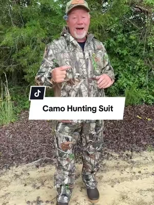Men's Hunting Clothes, Silent & Water Resistant Camo Hunting Suit #huntingclothes #camouflage #camopants #hunting #tiktokshopcreatorpicks @tideweofficial 