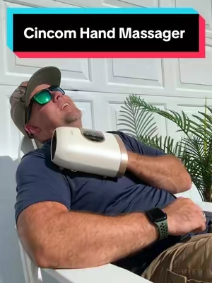 Hand massager with multiple levels of intensity, heating, and 3 different modes @CINCOM #cincom #summerturnup #massager #hands #handmassager 