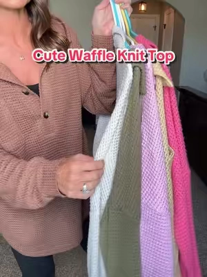 Trust me…..you will want to go back for more colors. ✨ #waffleknit #oversizedshirt #comfyclothes #falloutfits #tiktokshopcreatorpicks 