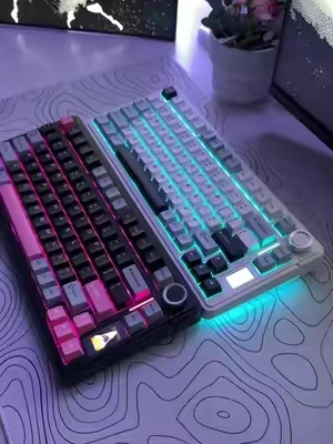 Which one would you get? ⚪️or⚫️ ?#aula #creamykeyboard #wireless #mechanicalkeyboard #s75pro 