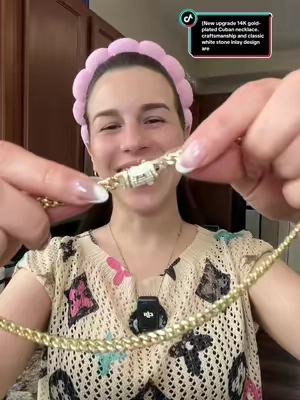 Envío gratis!!✅😍✨hermosa cadena con tejido cubano (Nuevo collar cubano chapado en oro de 14 quilates. La artesanía y el diseño clásico de incrustaciones de piedra blanca son deslumbrantes. El collar cubano de Miami combina tradición y moda. El mejor regalo para él/ella. 6/8/10/12/14 están disponibles Gargantilla de oro #cubanchain #jewlery #chain #joyeria #14kgold 