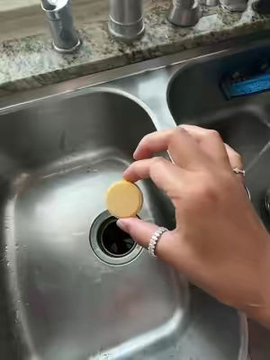 A cleaner sink starts below the drain. #CleaningTok #KitchenCleaning #HomeEssentials #FruitFlies #tiktokshopsummersale 