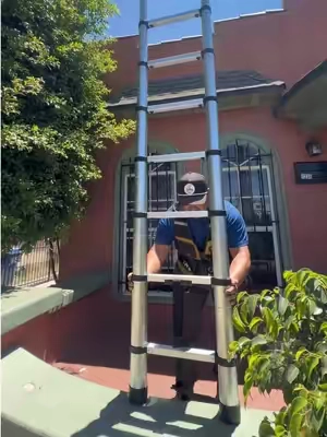 VEVOR 12.5ft Telescoping Ladder Aluminum Lightweight Multi-Purpose Collapsible ExtensionOne-Touch Retraction LadderHeavy Duty 330LBS Max Capacity with Non-Slip Feetfor HomeOutdoor WorkLoft, Adjustable Ladder, Aluminum Telescopic #Ladders #aframeladder #adderwithwheels #TelescopicLadder #Vevor @VEVOR Home Improvement 