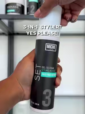 The styler your curls have been waiting for.👩‍🦱✨ Why choose between definition, hold, or volume when you can have all three? SET Gel-to-Foam Styling Mousse is your 3-in-1 styler, combining the moisture of conditioner, definition of a gel, the lightweight volume of a mousse, all in one step. Use it for: 🫧 Wash and gos ➰ Twist-outs and braid-outs ✨ and more! Shop right here on TikTok Shop