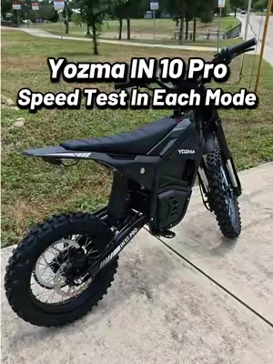 Yozma IN 10 Pro Electric Bike - Speed Test In Each Mode 🔥 @Yozmasport  #yozma #yozmasport #dirtbike #ebike #eletricbike 