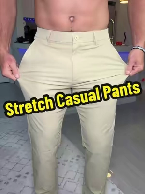 Men’s Stretch Casual Pants! #menspants #casualpants #pants #tiktokshopcreatorpicks #mensclothing 