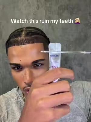 Purple mouthwash ?? #teethtok #oralhealth 