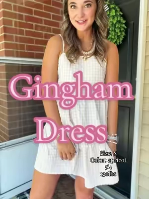 The cutest little gingham dress! Perfect for summer and as we transition into fall! #ginghamdress #dress #sundress #falloutfitinspo #tiktokshopcreatorpicks 