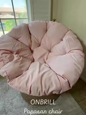If you’re looking for the ultimate cozy reading nook chair, this upgraded 43” Papasan Chair is it. 🌸 It has a 360° swivel, a super comfortable non-slip cushion, and holds up to 440 lbs with its reinforced steel frame. Perfect for your bedroom, living room, patio, or porch!  #papasan ##swivelchair##cozyathome##patiofurniture##tiktokshopcreatorpicks