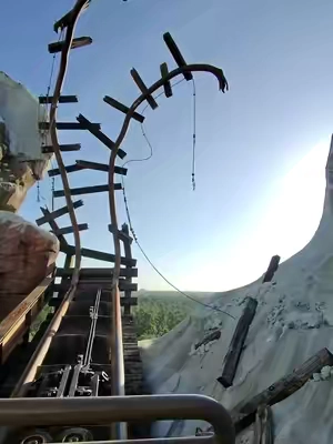 Expedition Everest Roller Coaster POV 🎢 #rollercoaster #expeditioneverest #frontrow #pov #rayban 
